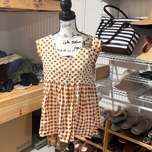 Matilda Jane Orange Polka Dot & Gingham Babydoll Tunic